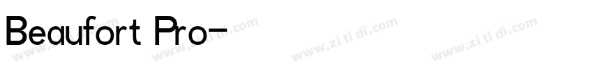 Beaufort Pro字体转换